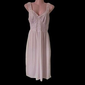 Vtg Faerie Women's Nightgown Size 32 Lavender Chiffon Sheer
